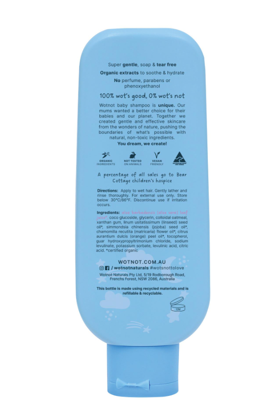 Blue bottle with text on a white background