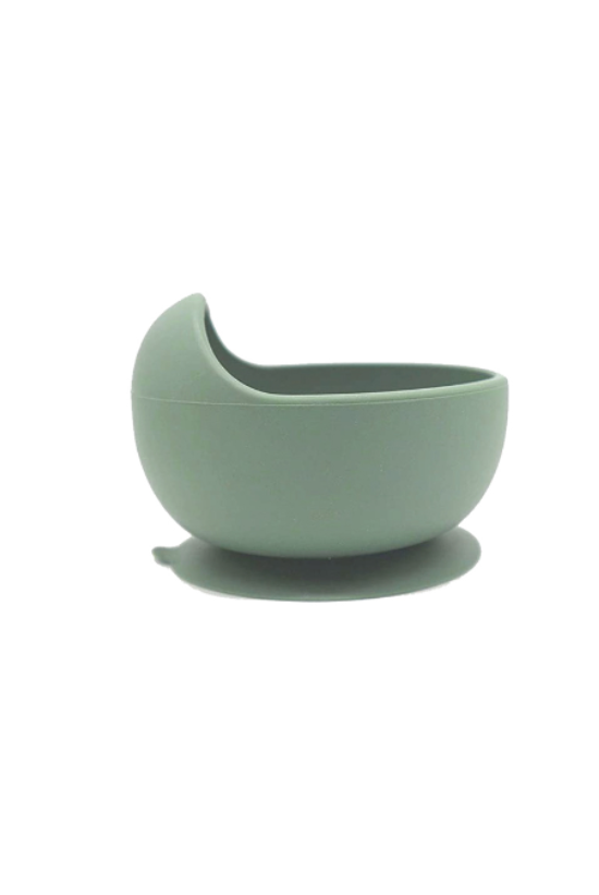 green silicone baby bowl