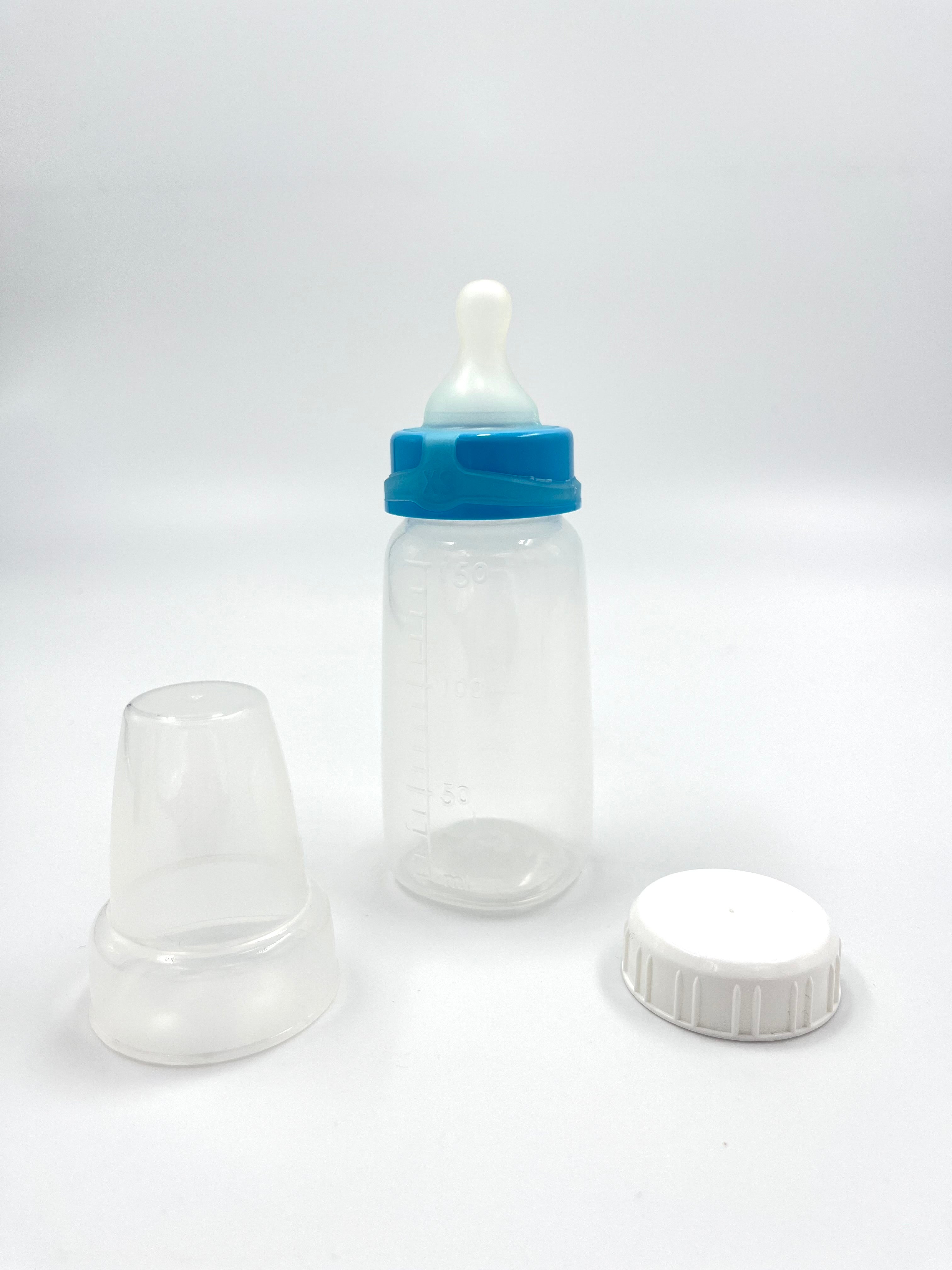 Sepal 150ml bottle, white cap, teat cover and blue teat