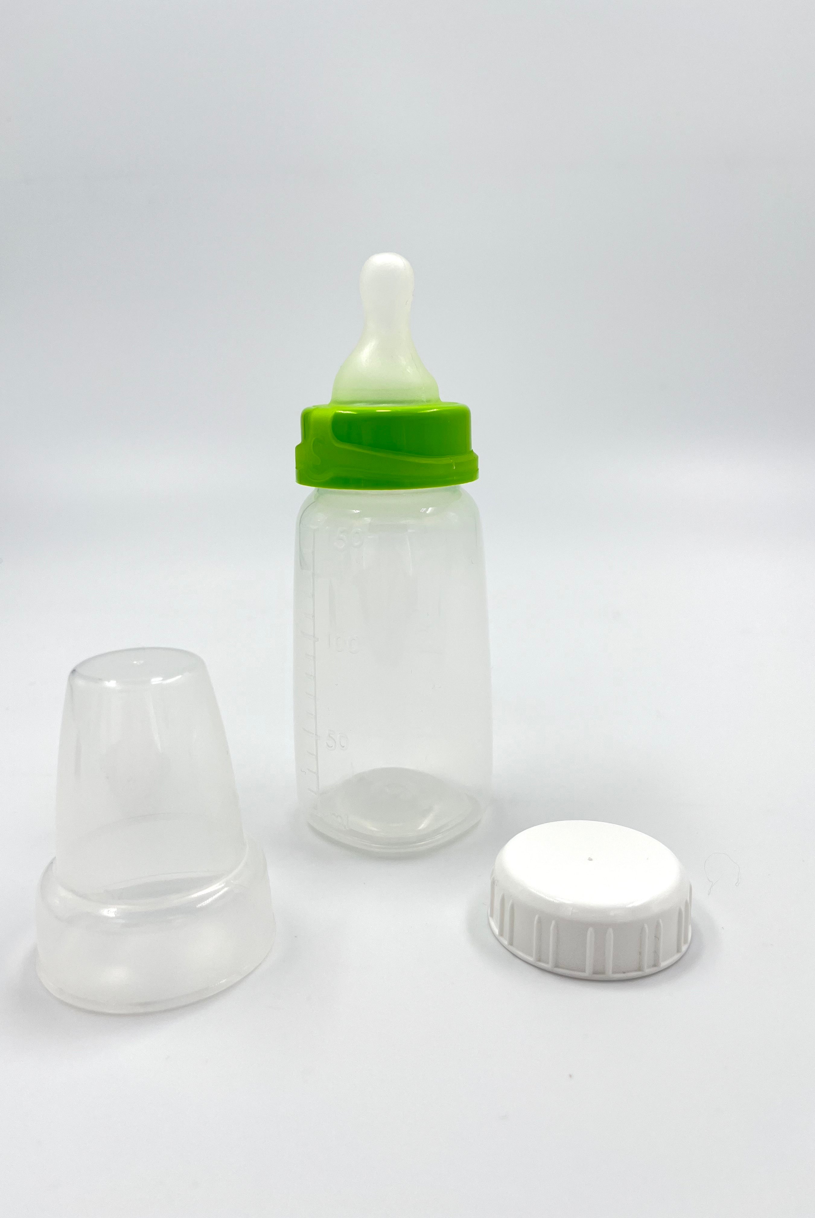 Sepal 150ml bottle, white cap, teat cover and green teat