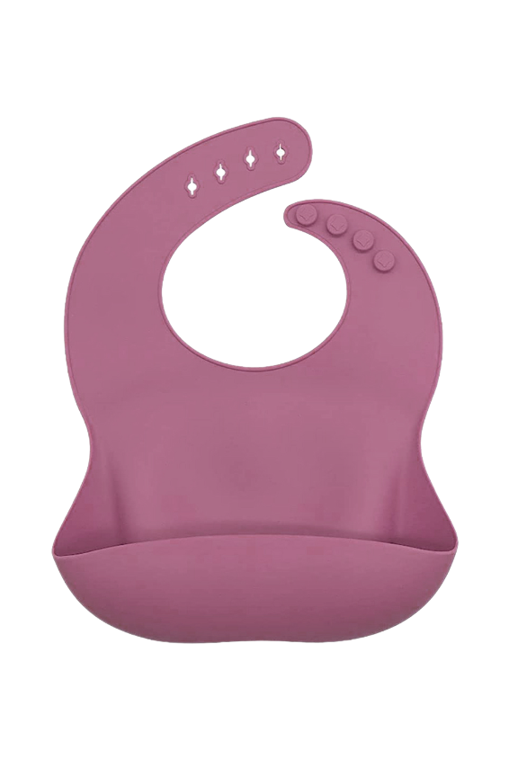 rose silicone baby feeding bib