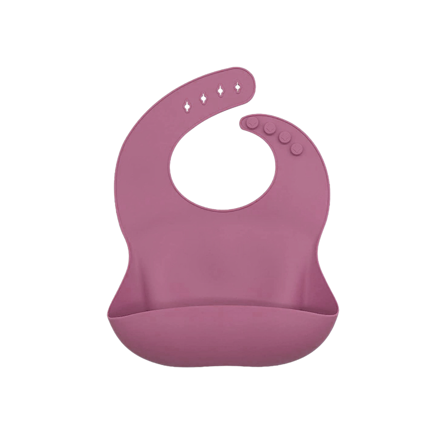 rose silicone baby feeding bib