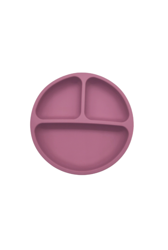Rose baby silicone divided plate