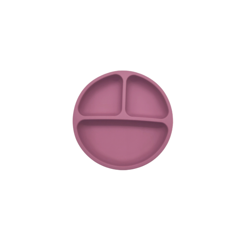 Rose baby silicone divided plate