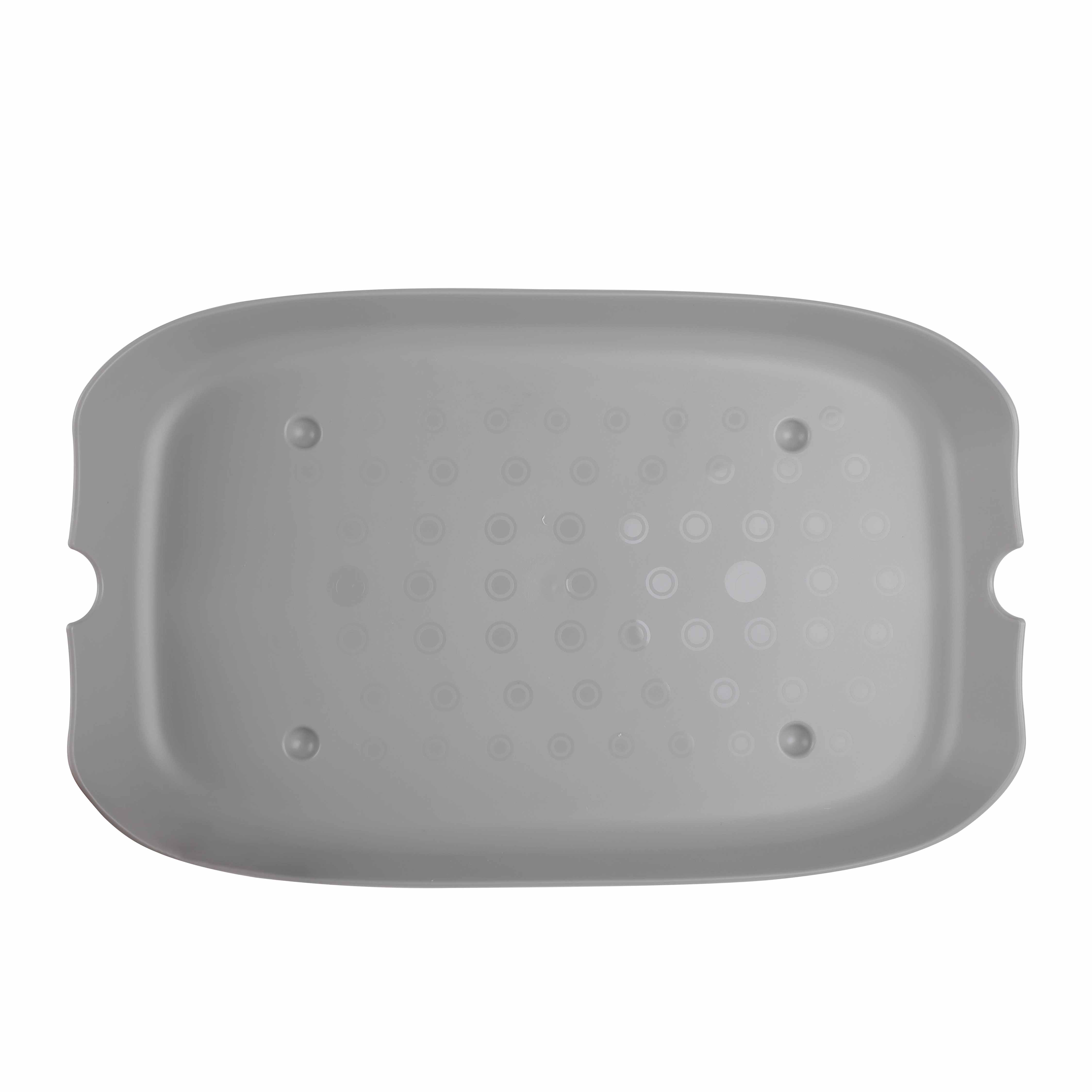 Anti slip grey base tray, a part of the Sepal bottle and teat drying rack.