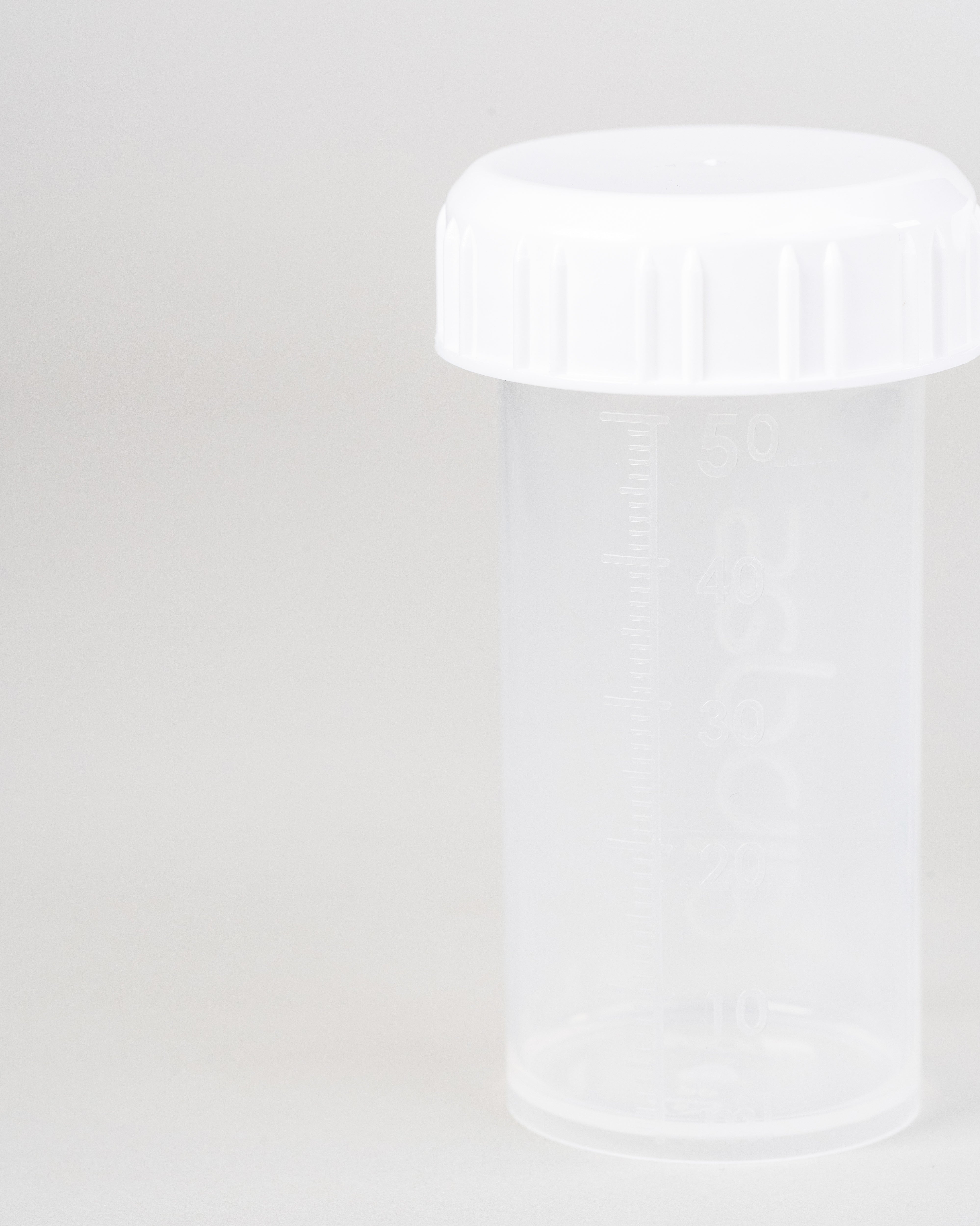 Sepal clear 50ml vial with Sepal white cap