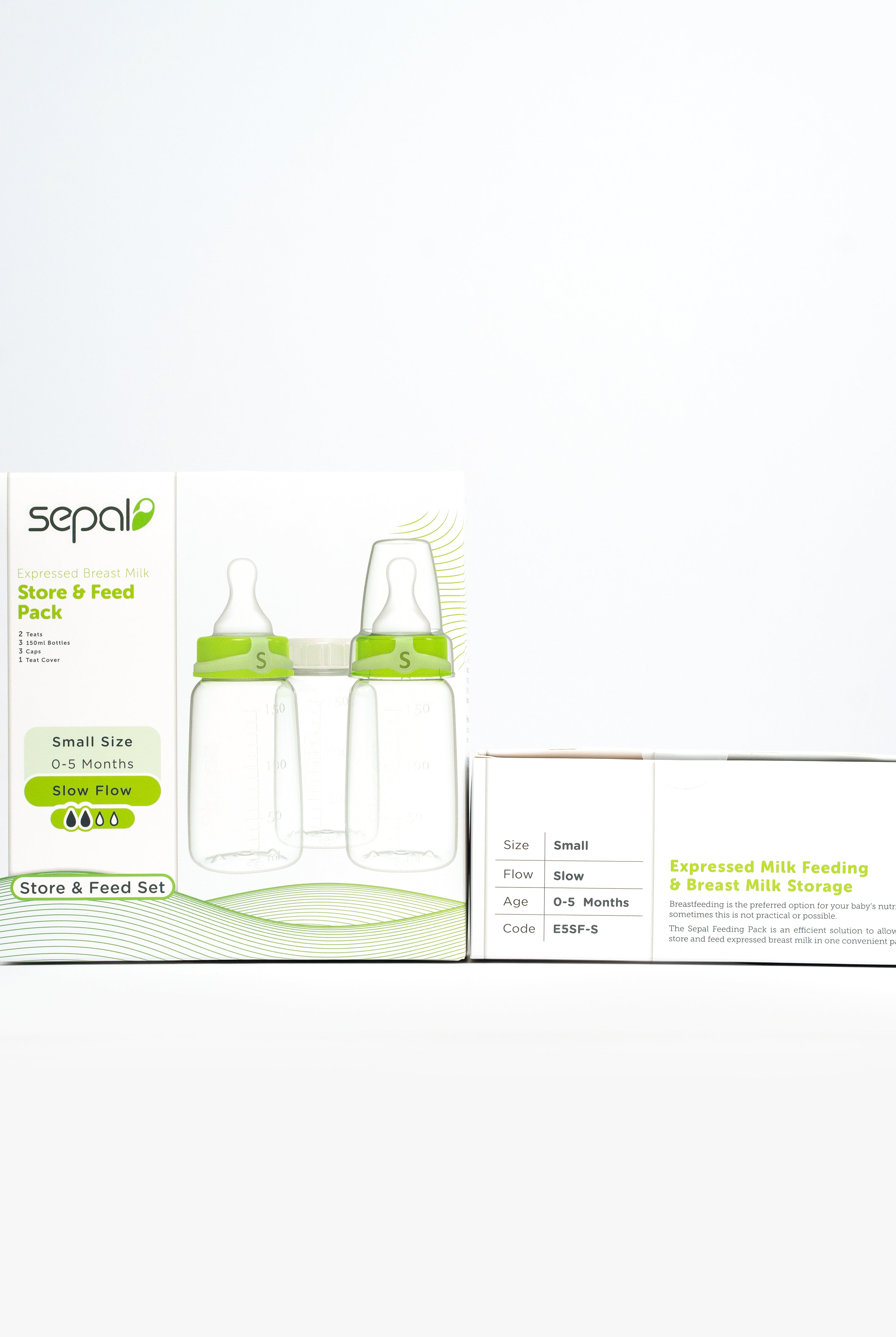Retail box for the Sepal store and feed pack in small size slow flow. Size, Flow, Age & Code is also displayed for easy reference.