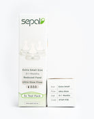 Sepal retail box for 3 pack white extra small ultra slow flow teat. Size, flow, age & code all displayed for easy reference.