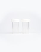 2 Sepal clear 50ml vials with Sepal white caps