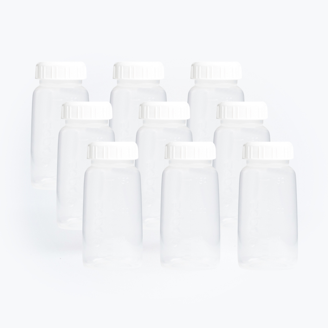 9 Sepal baby bottles with Sepal white caps - 150ml