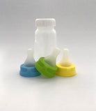 Sepal 150ml Bottle and white cap, 3 different colour teats